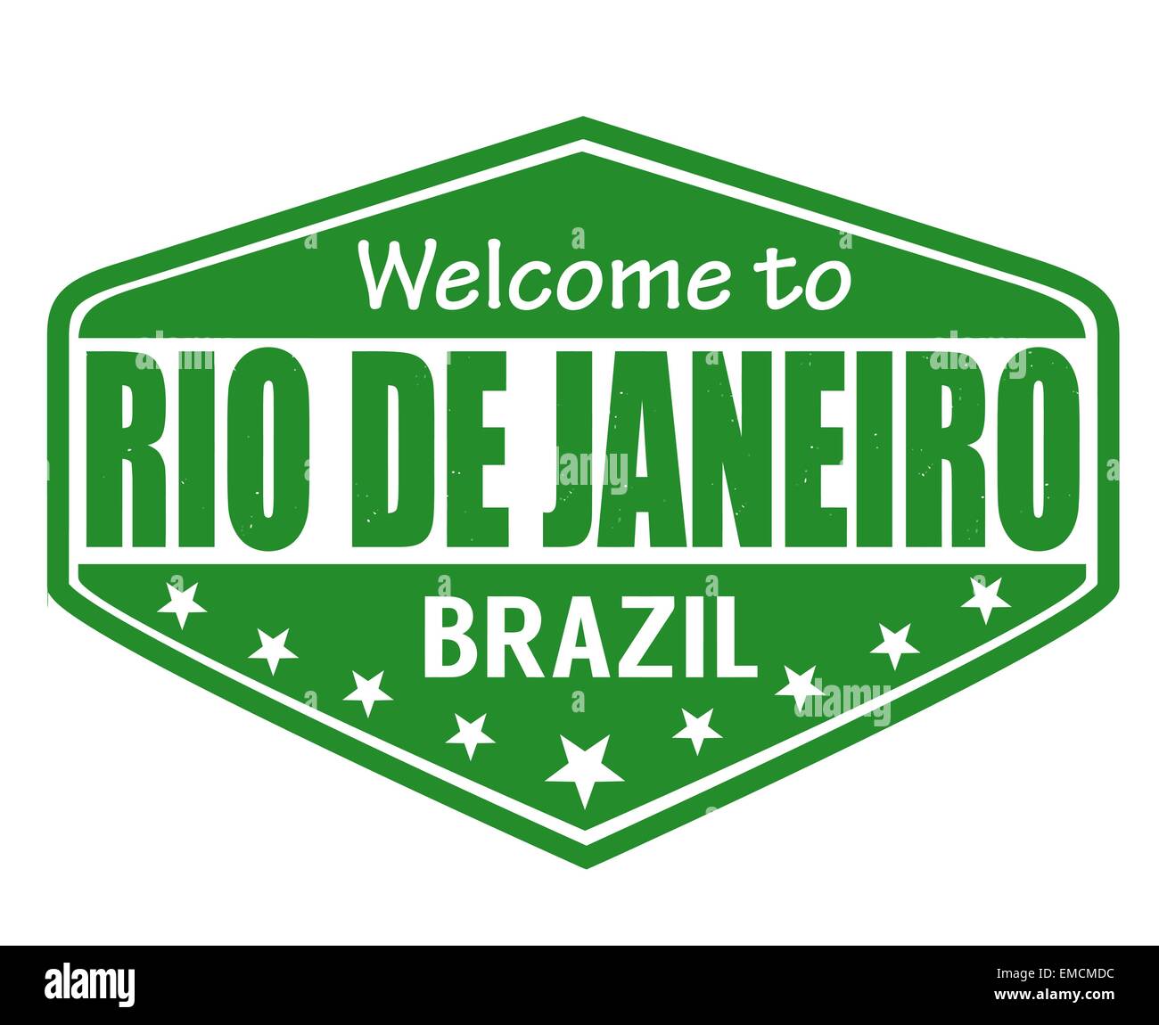 Willkommen Sie in Rio De Janeiro Stock Vektor
