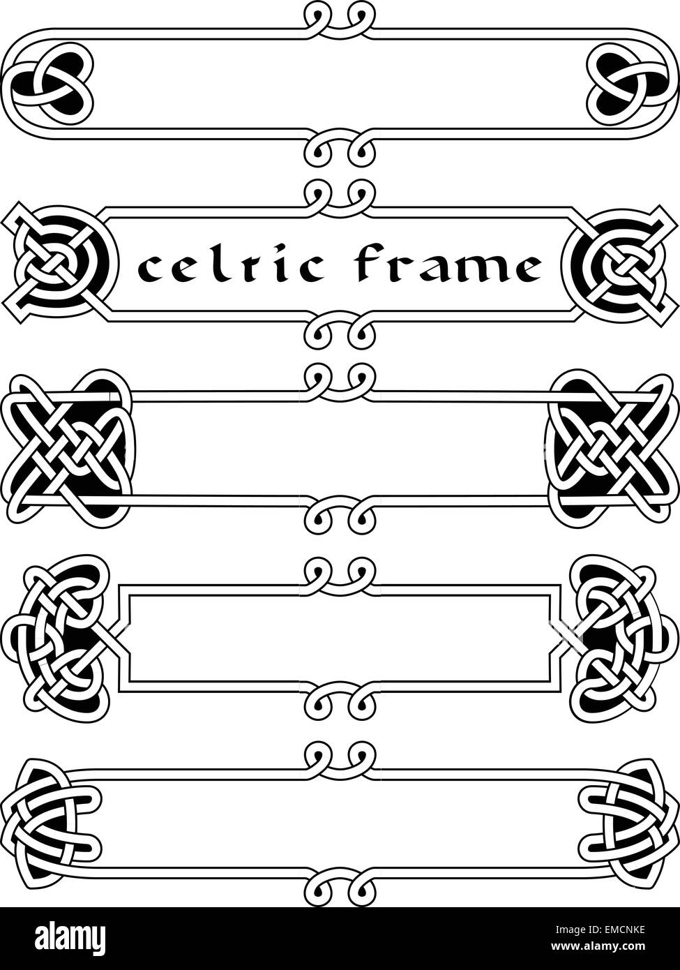 Eingestellten keltischen frame Stock Vektor