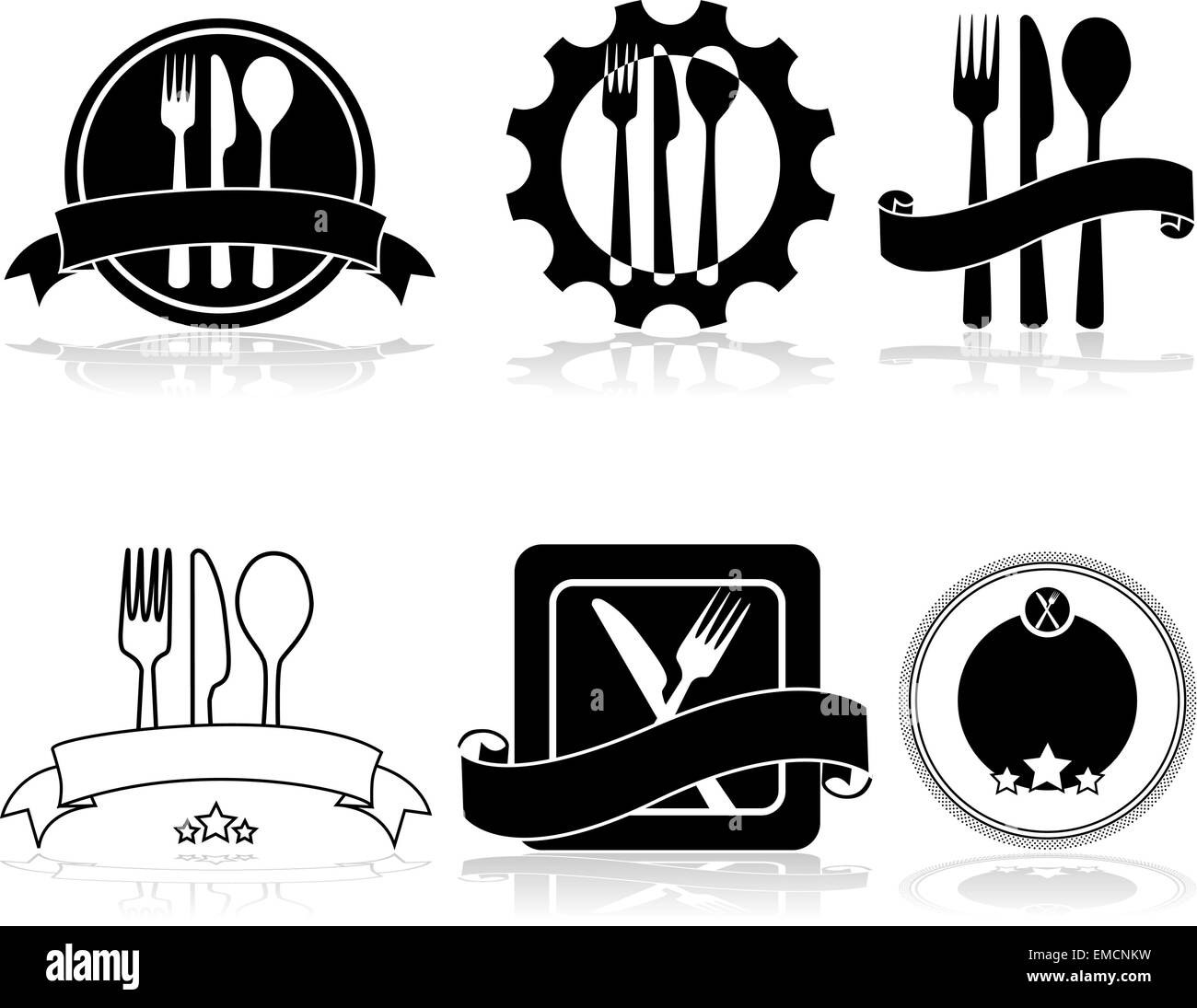 Restaurant-Symbole Stock Vektor