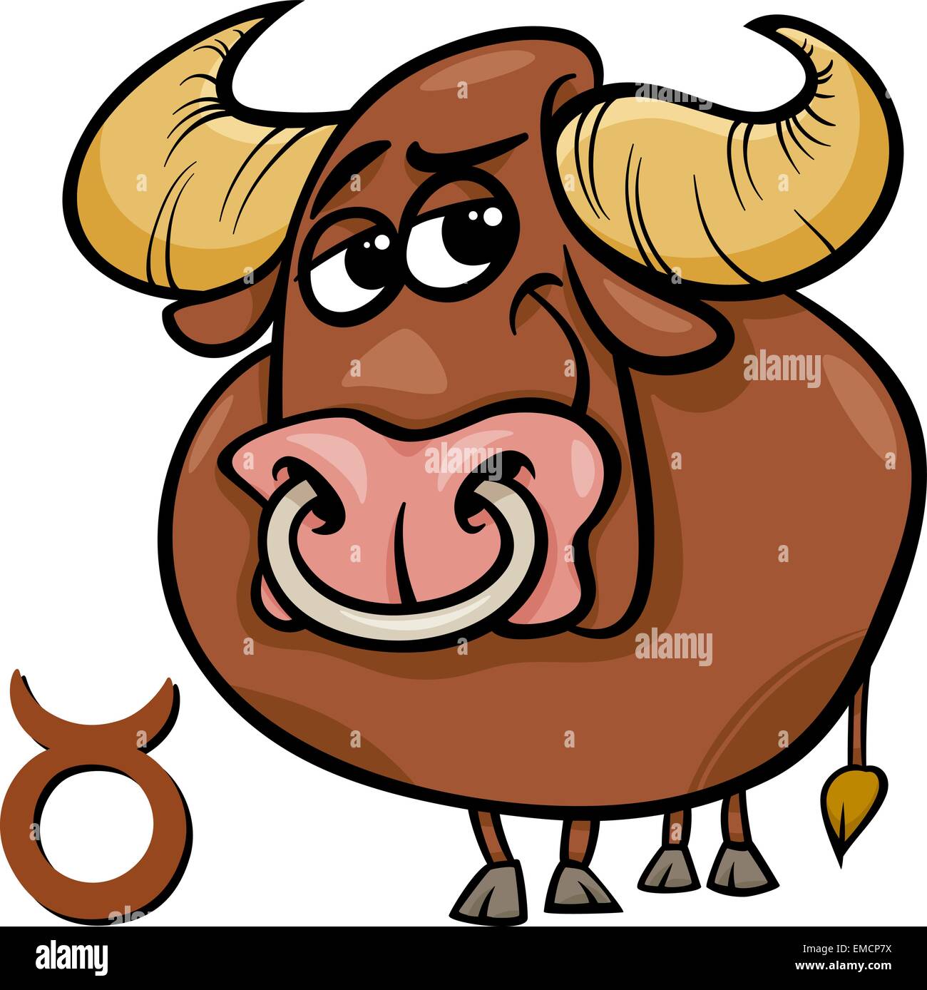 Stier oder dem Sternzeichen Stier Stock-Vektorgrafik - Alamy