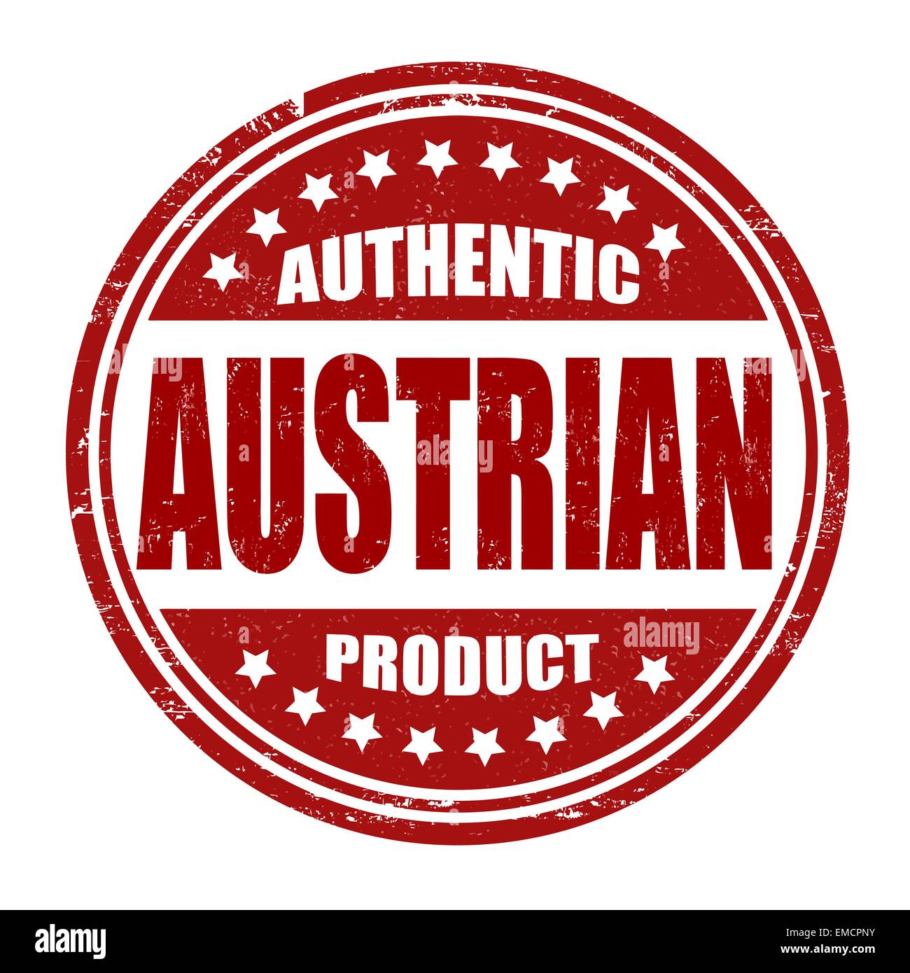 Authentische österreichische Produkt Stempel Stock Vektor
