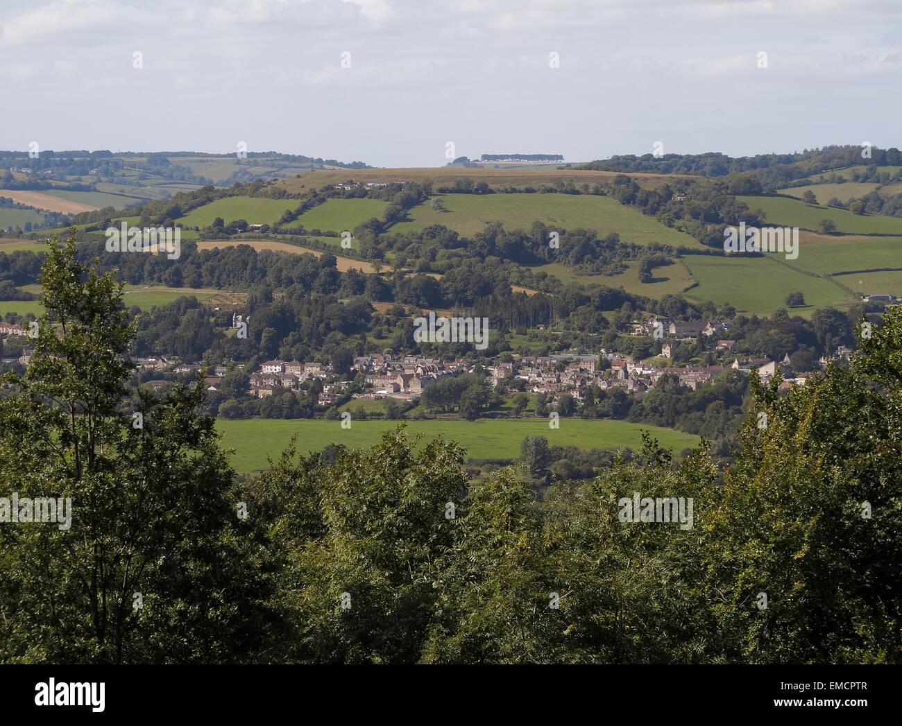 Wenig Solsbury Hill furnished aus Bathampton Bad und nordöstlichen Somerset England UK Stockfoto