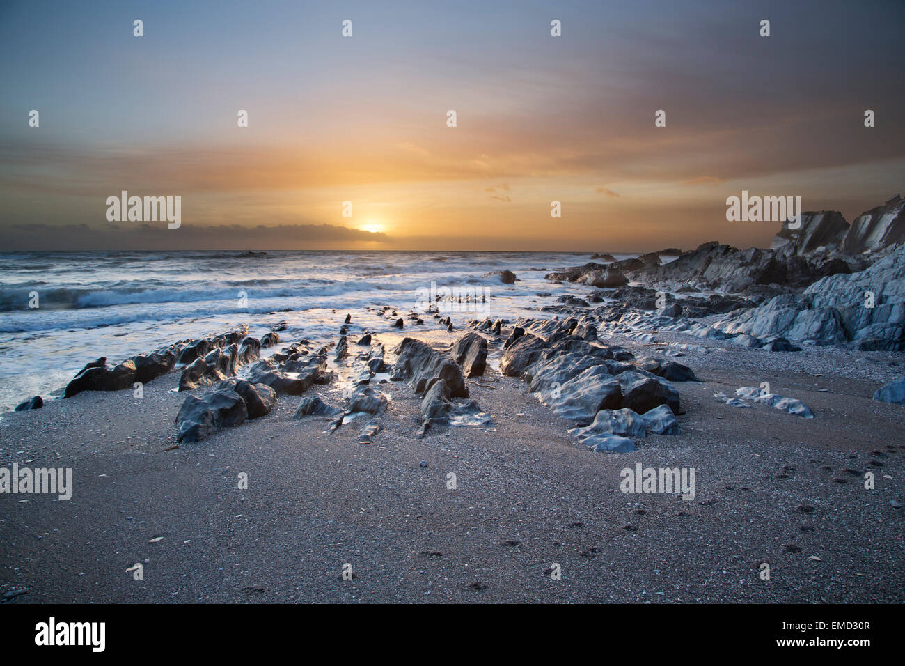 Seelandschaft von Ayrmer Bucht im Bezirk South Hams South Devon, UK Stockfoto