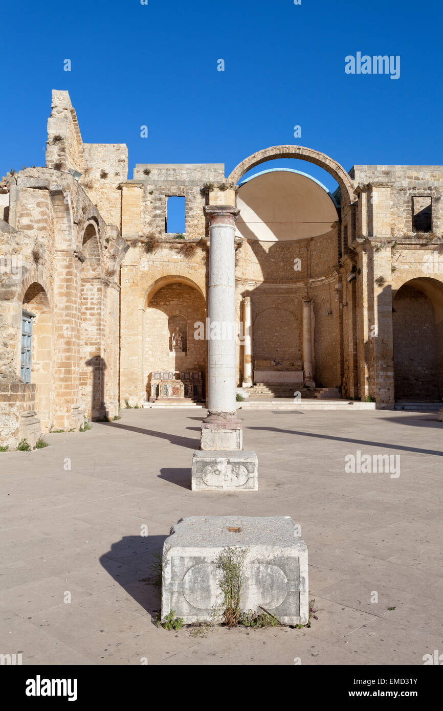 Erdbeben-Ruinen von Piazza Alicia, Salemi, Belice-Tal, Sizilien Stockfoto