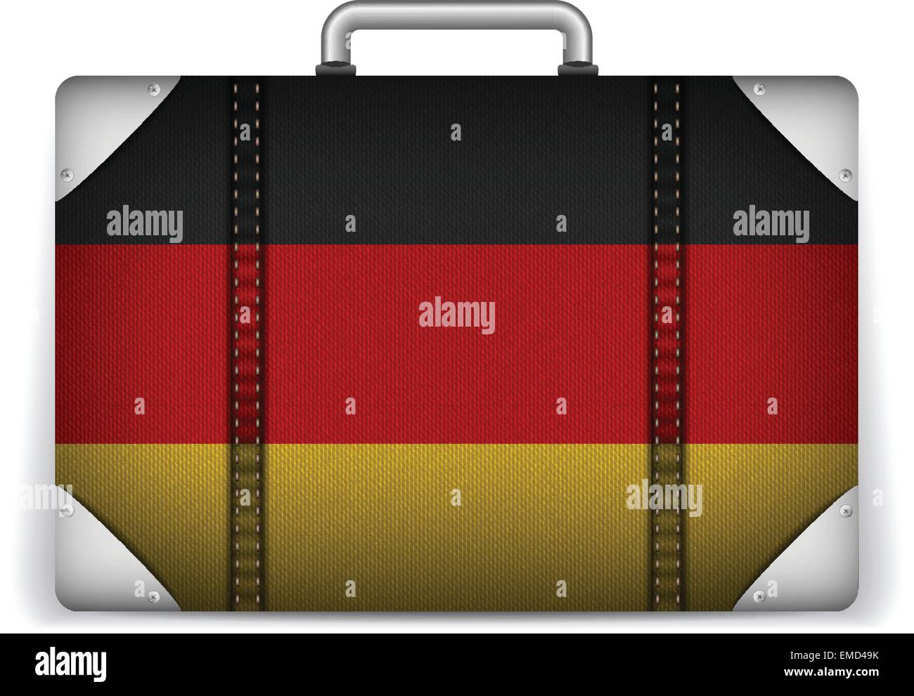 Deutschland-Reisegepäck mit Flagge für Urlaub Stock Vektor