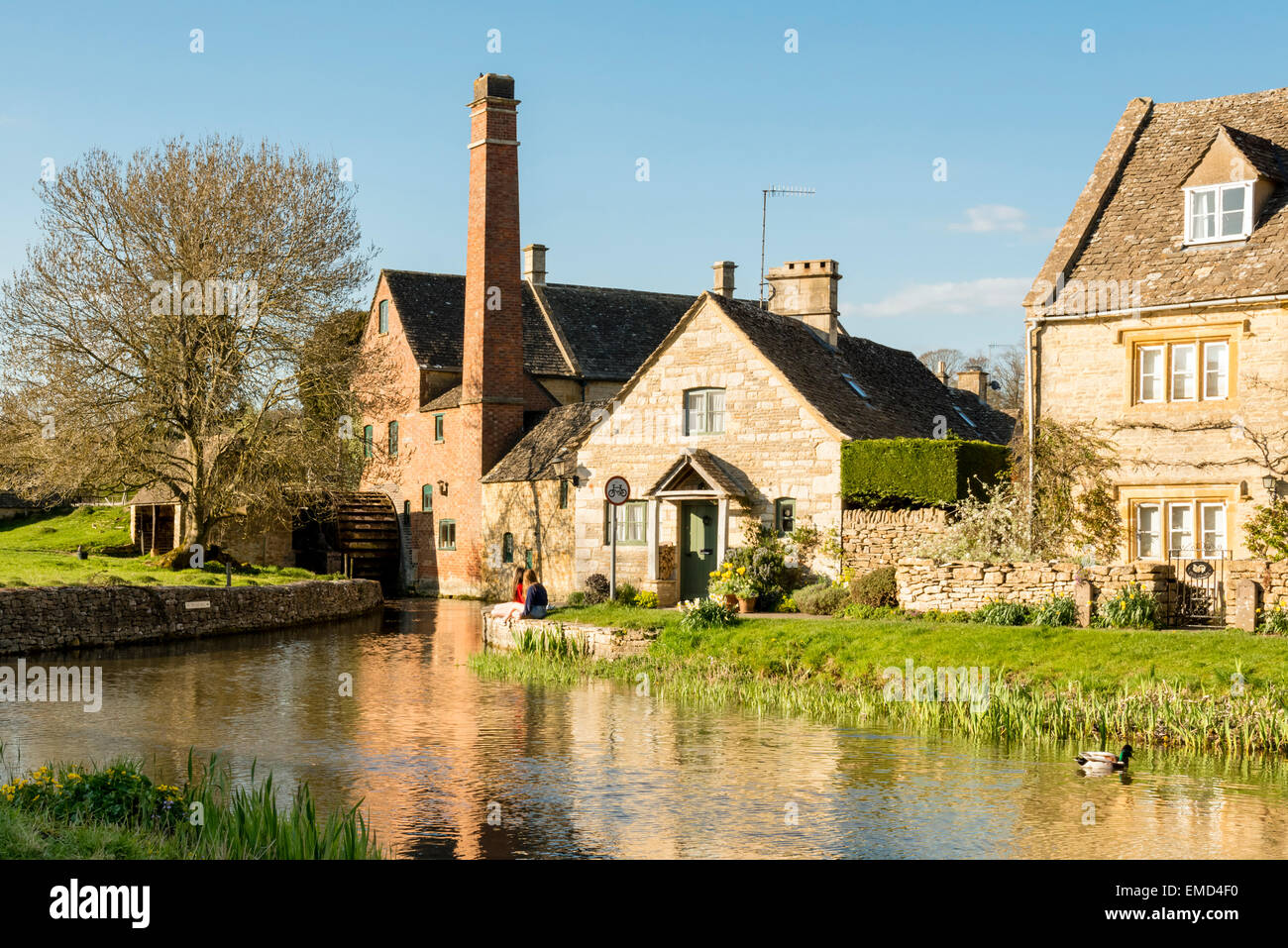 Wassermühle am Lower Slaughter, Cotswolds, UK. Stockfoto