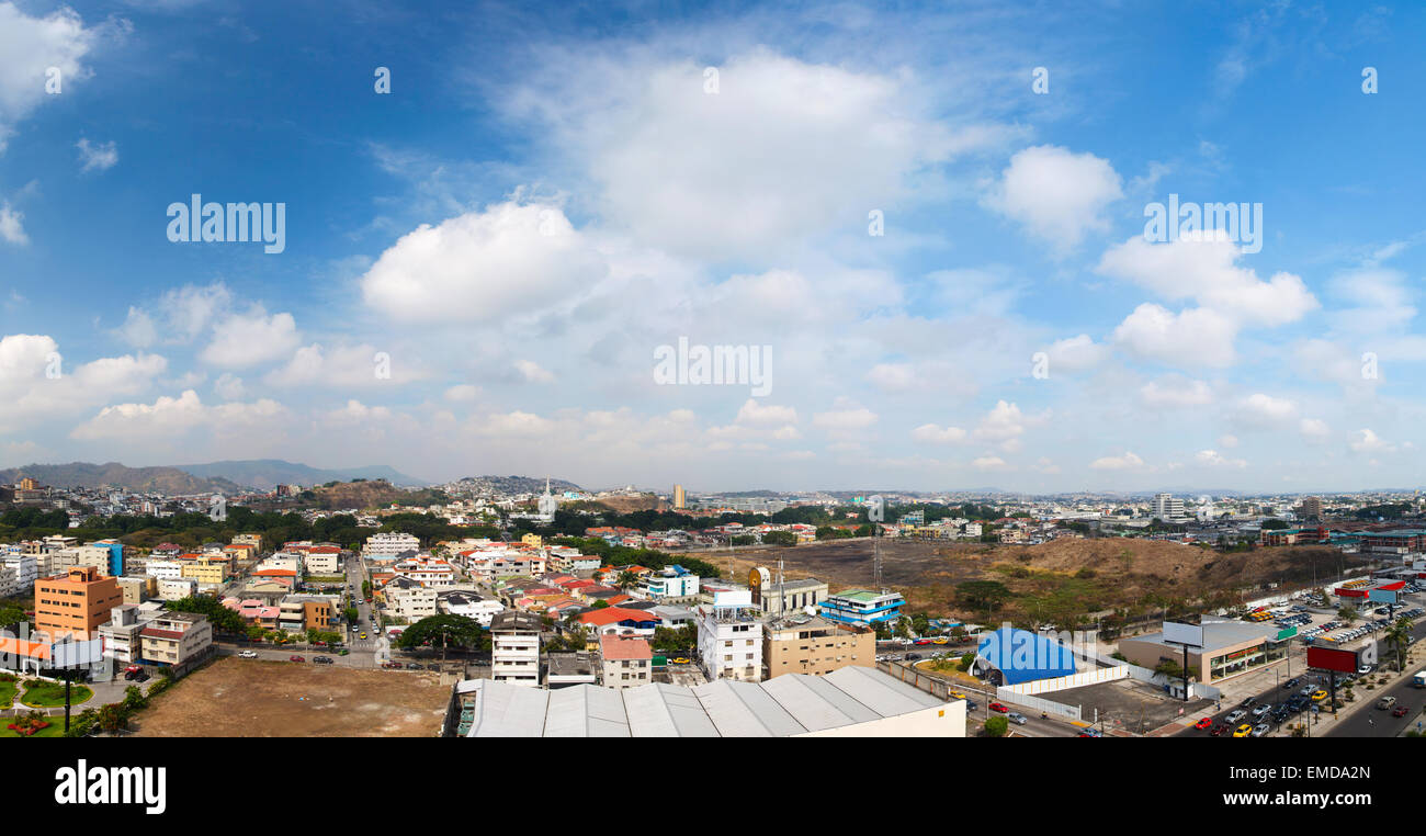 Guayaquil-Stadt-panorama Stockfoto