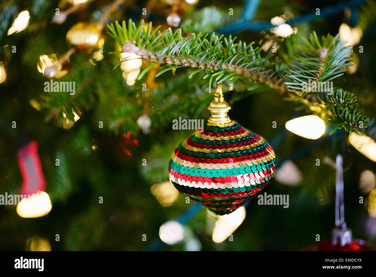 Weihnachtsbaum Dekoration Stockfoto