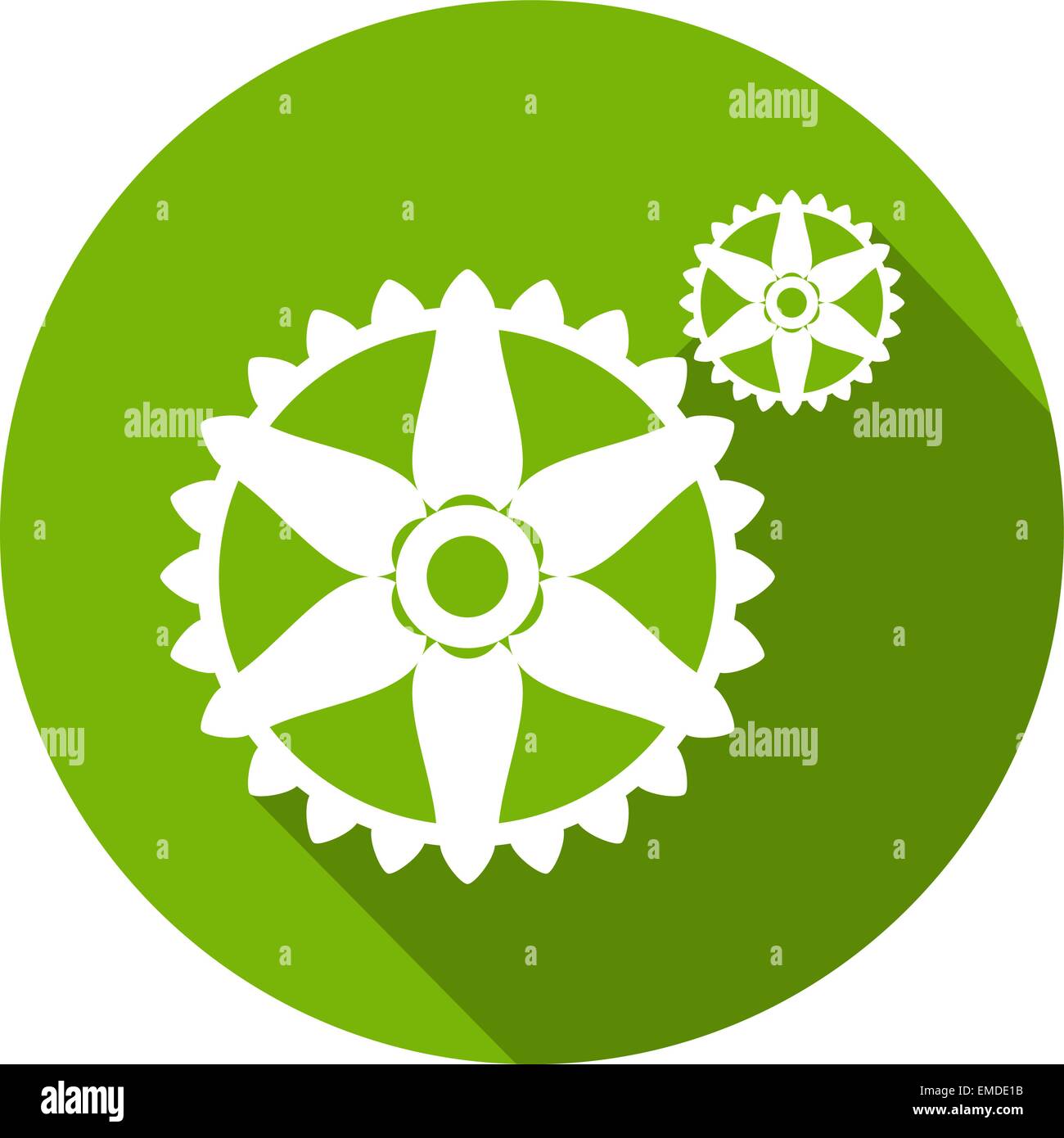 Eco-Flat-Symbol Stock Vektor