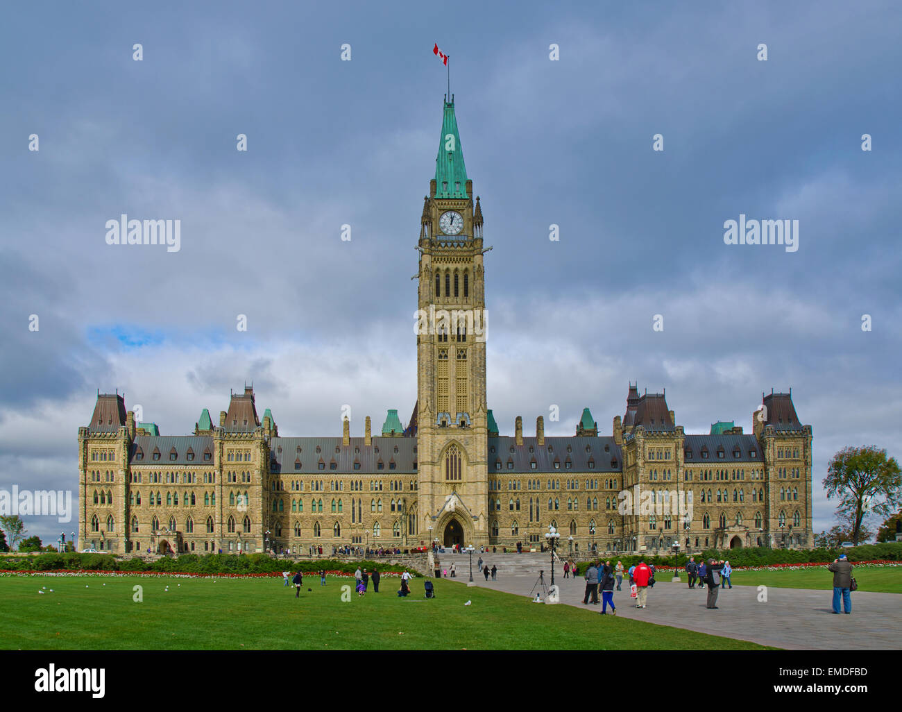 Parlament von Kanada am Parliament Hill in Ottawa Stockfoto