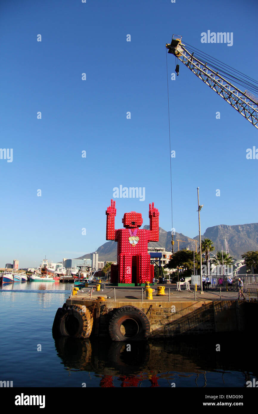 Kapstadt-Coca Cola-Kisten-Roboter Stockfoto