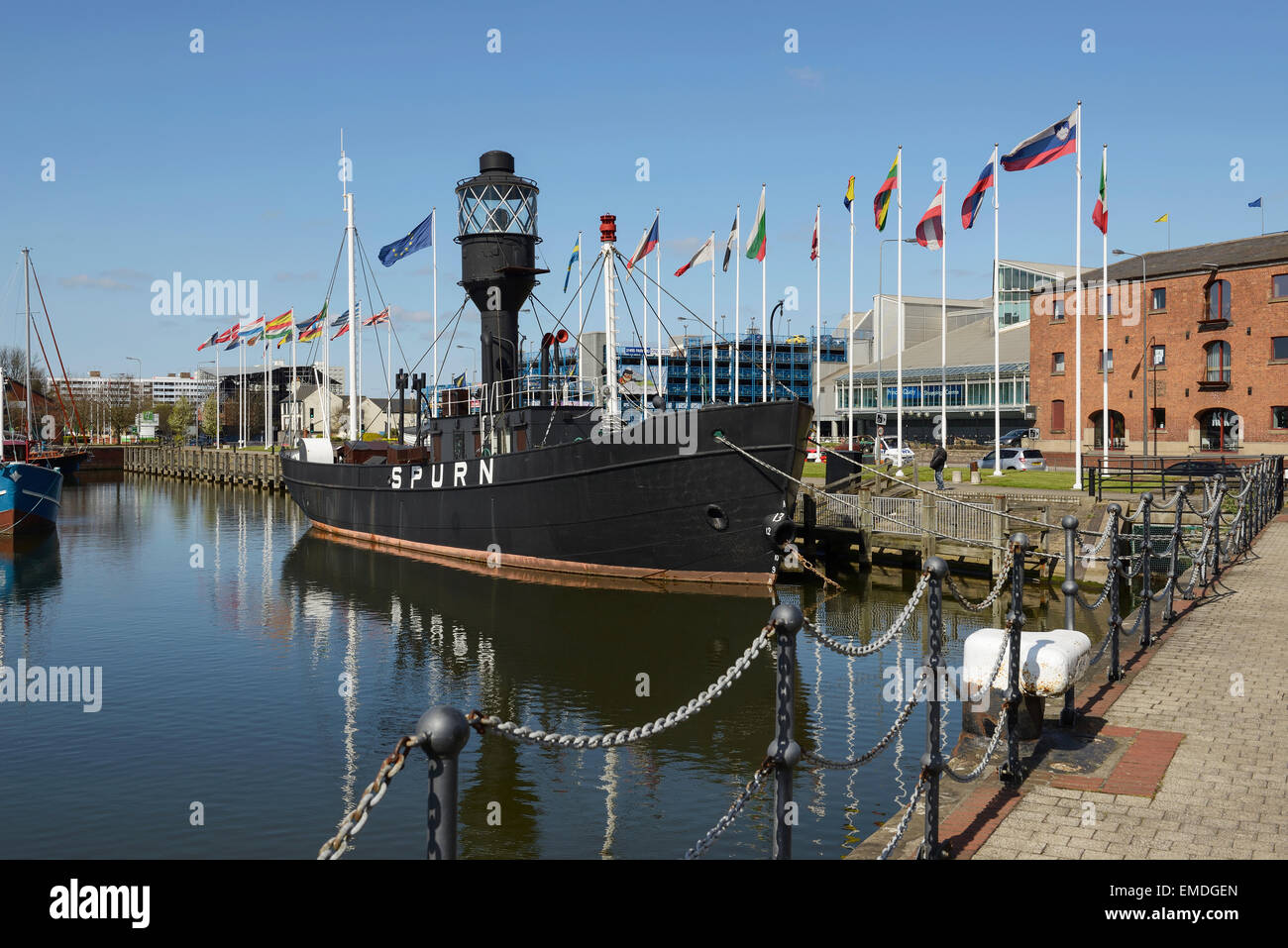 Spurn Feuerschiff in Hull Marina UK Stockfoto