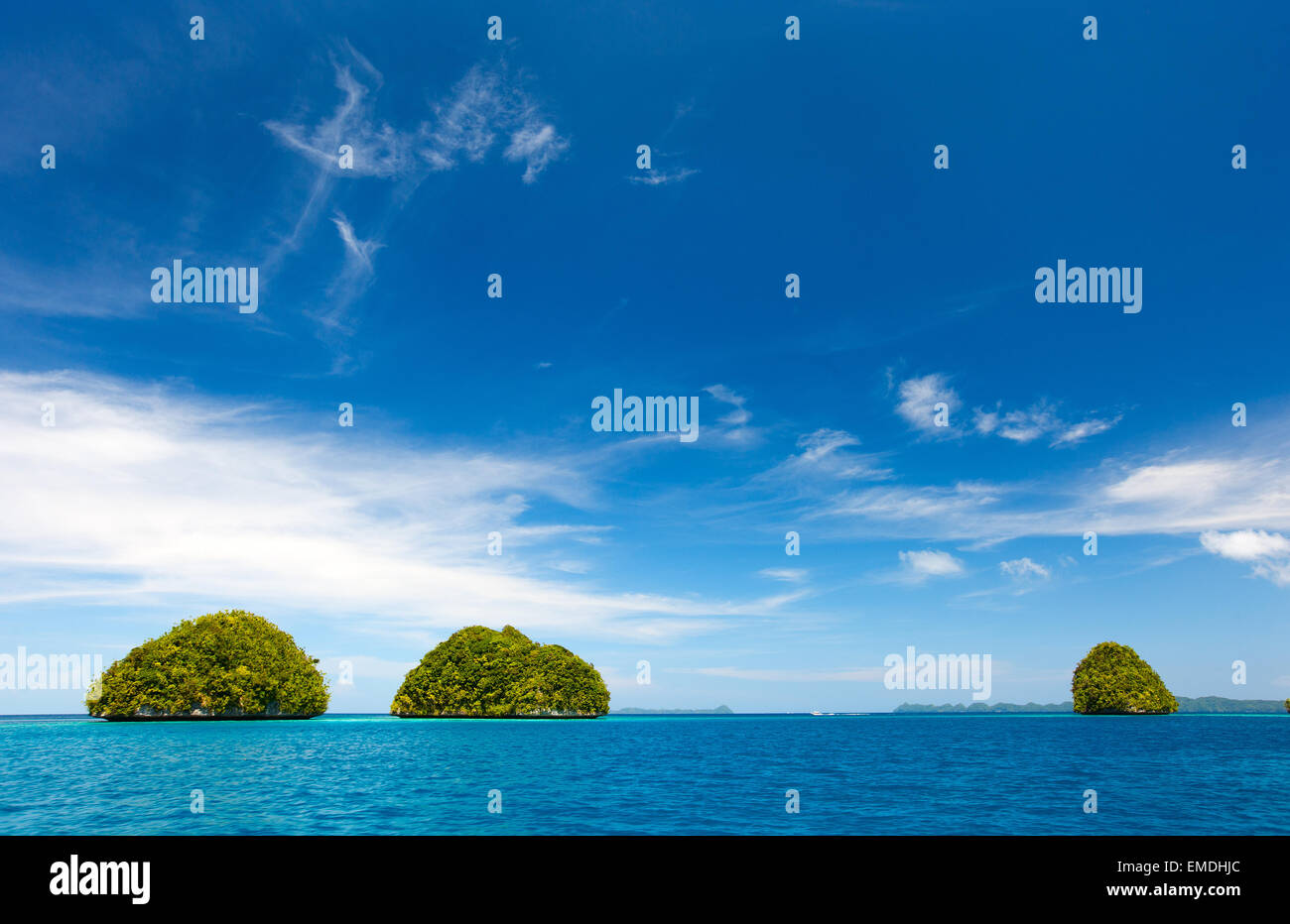 Kalksteininseln in Palau Stockfoto