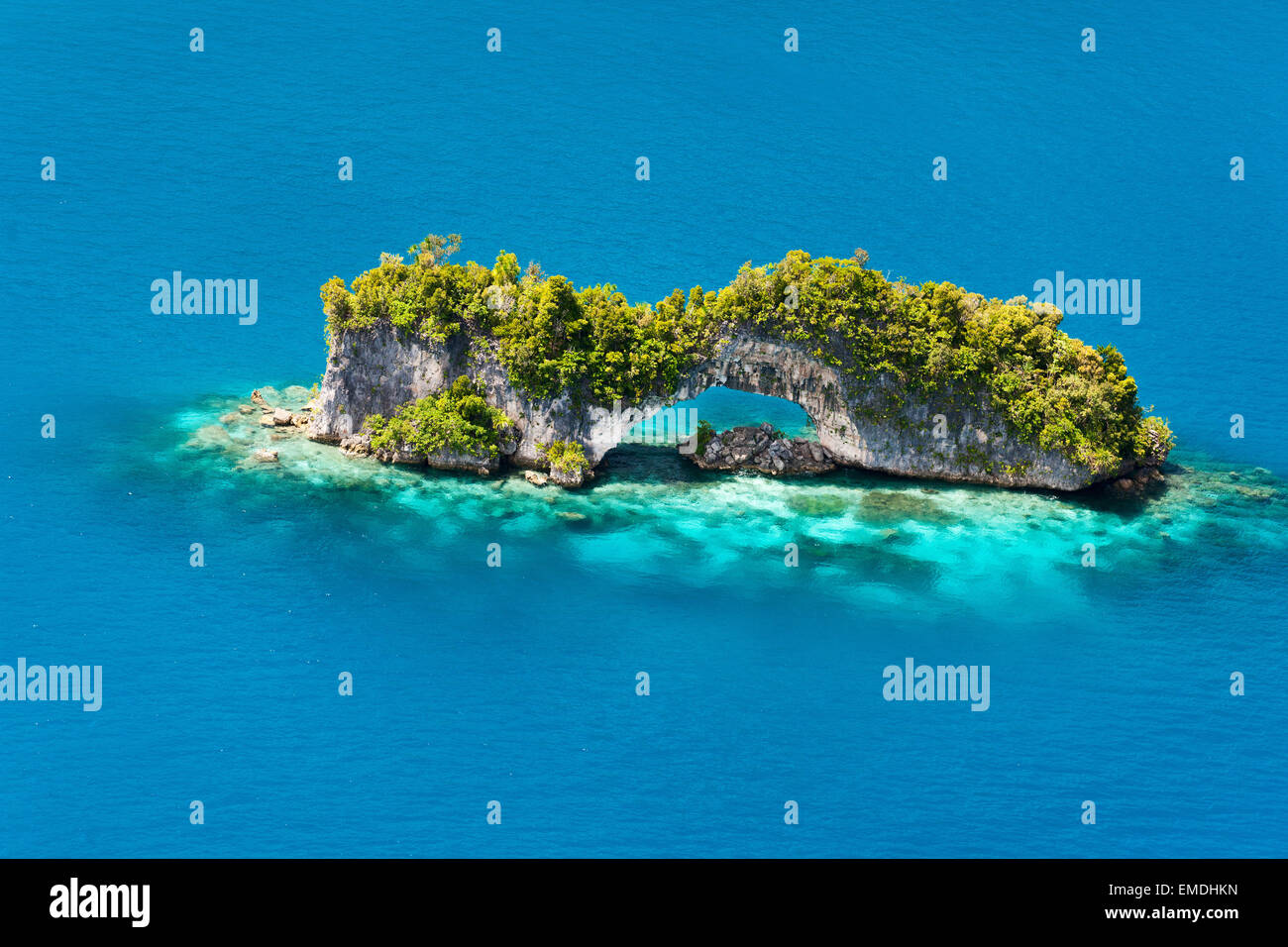Palau-Inseln von oben Stockfoto