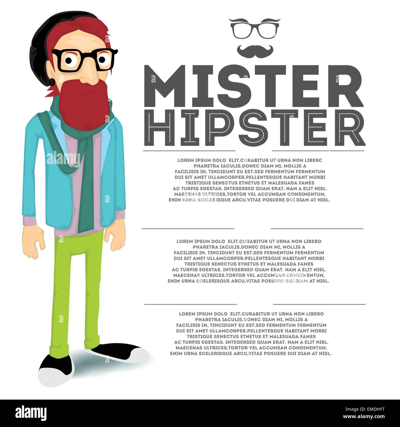 Hipster Stock Vektor