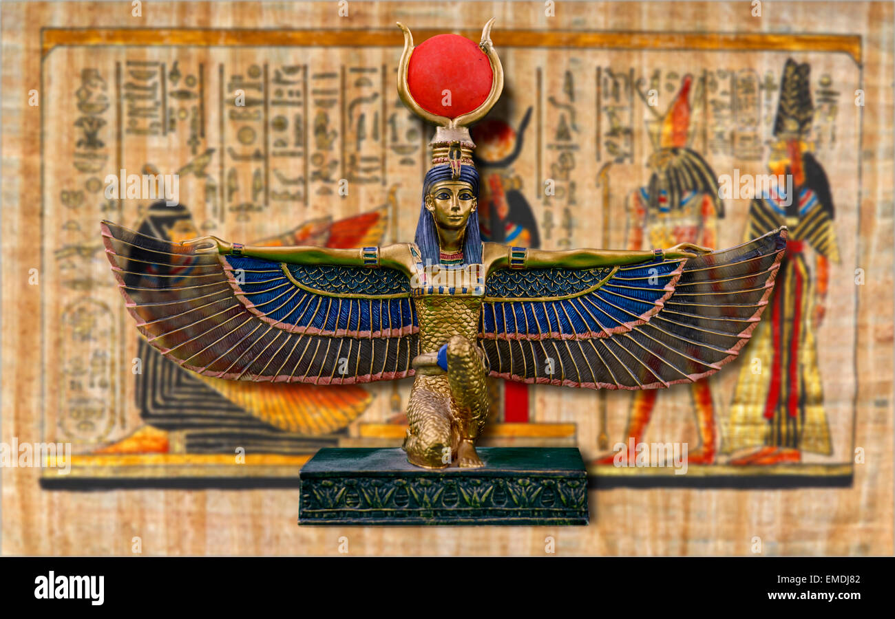 Ägyptischer Gott Isis Stockfoto