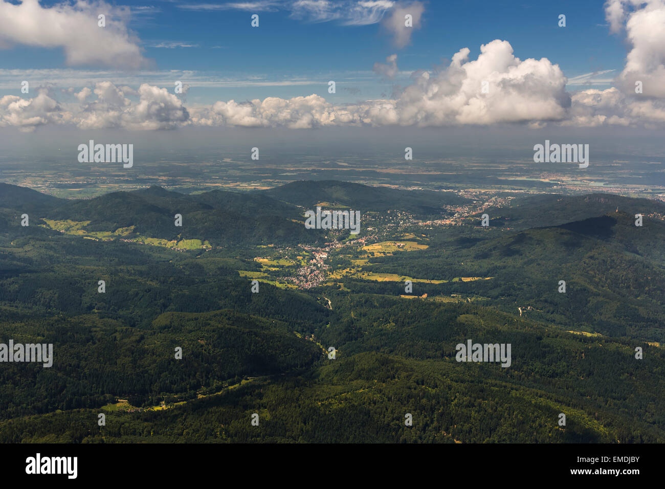 Luftaufnahme, Weisenbach, Schwarzwald, Baden-Württemberg, Deutschland Stockfoto