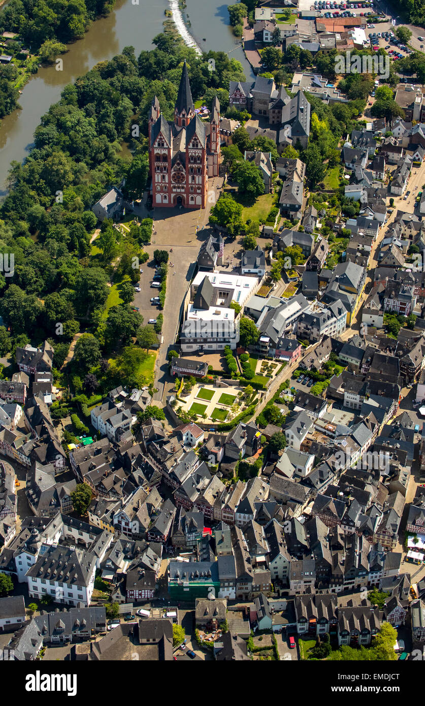 Blick über die Altstadt von Limburg auf dem Dom zu Limburg, Limburg ein der Lahn, Hessen, Deutschland Stockfoto