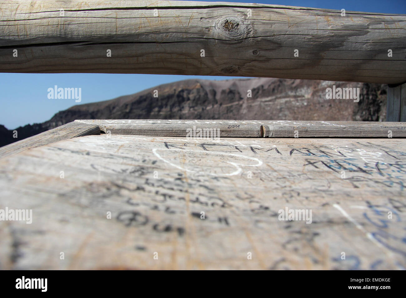 Vesuv Vulkan graffiti Stockfoto