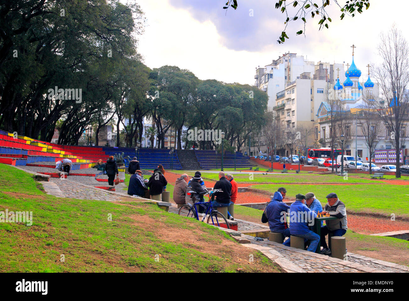 "Lezama Park". San Telmo, Buenos Aires, Argentinien Stockfoto