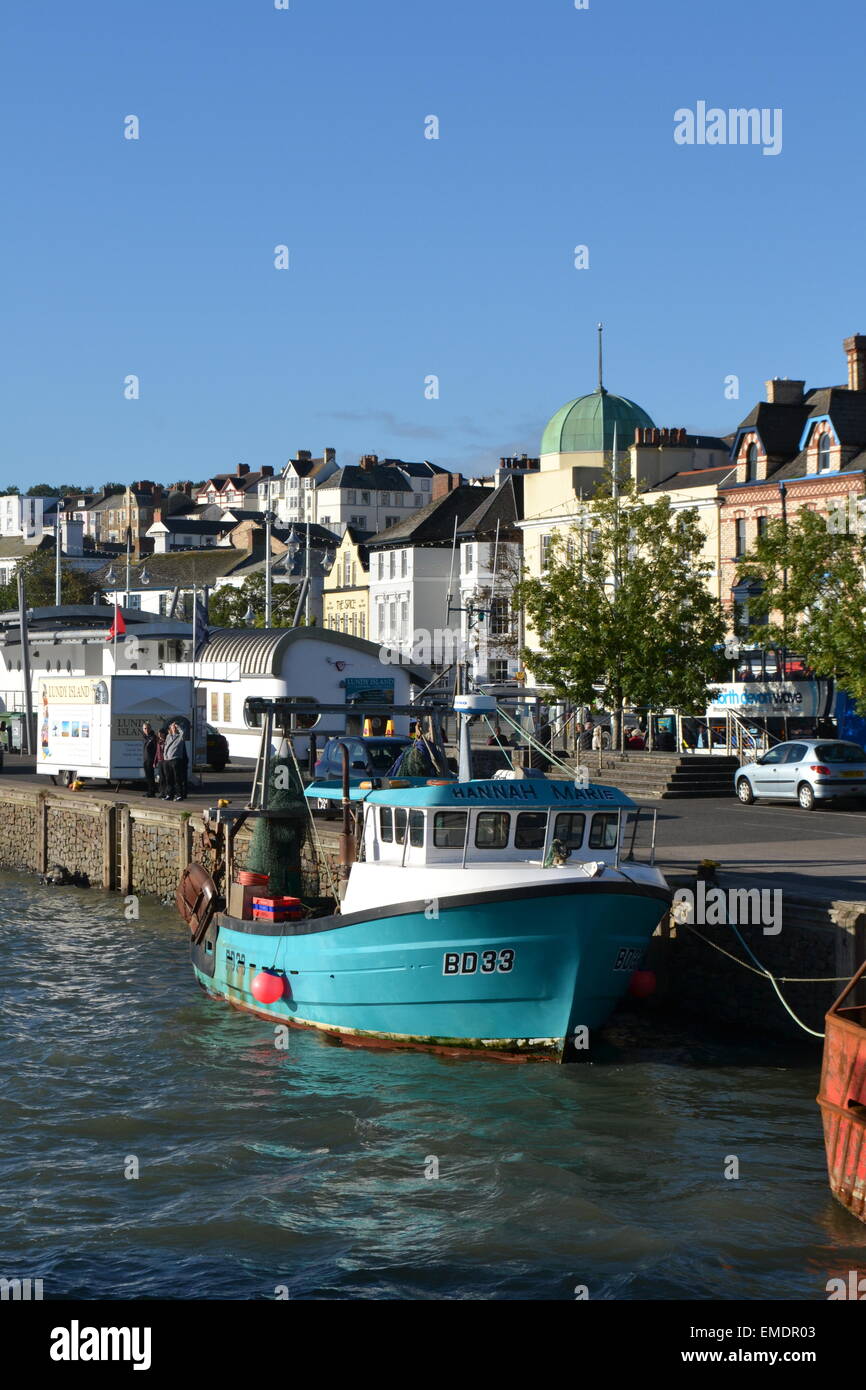 Fischerboote am Kai von Bideford Bideford North Devon Stockfoto