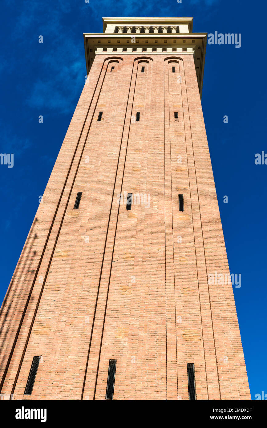 Venezianischer Turm in Spanien Platz in Barcelona, Katalonien, Spanien Stockfoto