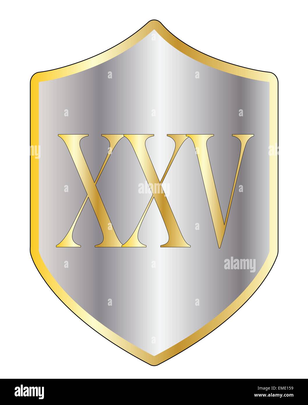 Silberhochzeit Stock Vektor