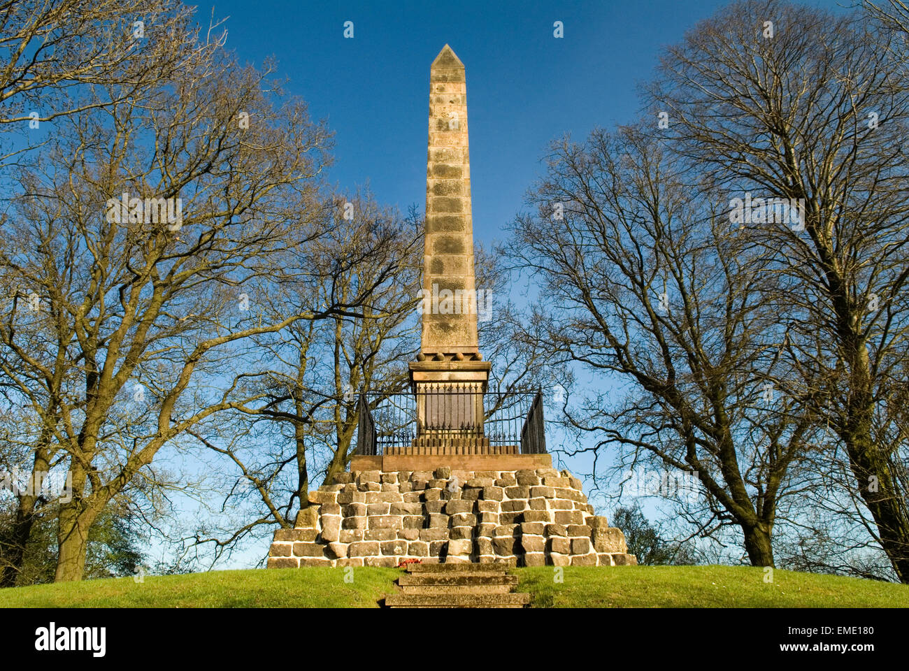 Schlacht von Naseby die entscheidende Schlacht im englischen Bürgerkrieg, 14. Juni 1645. Battlefield Memorial. Clipson Road, Naseby, Northamptonshire, England Vereinigtes Königreich HOMER SYKES Stockfoto