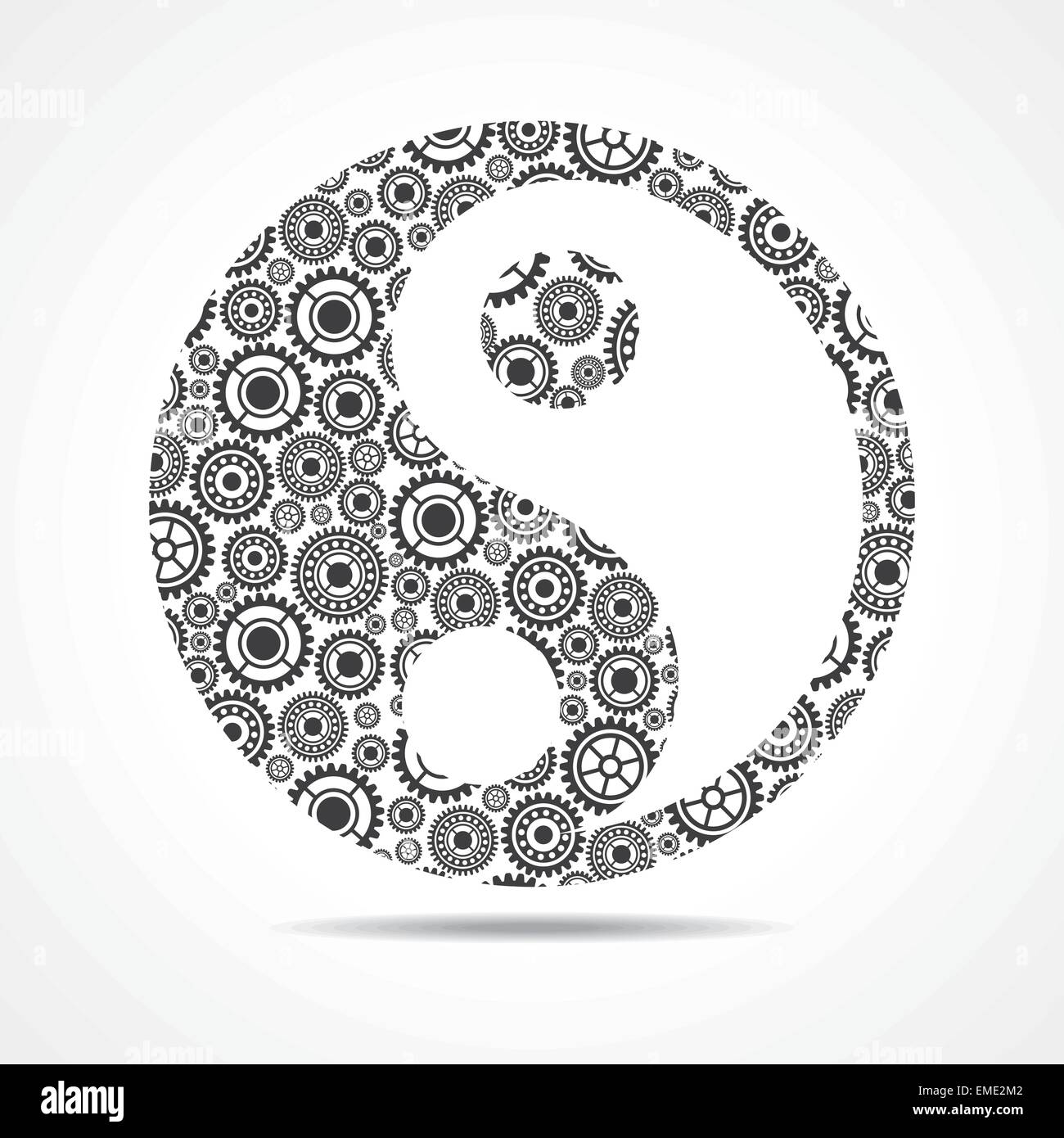 Gruppe von Ausrüstung machen Ying und Yang Symbol Lager Vektor Stock Vektor