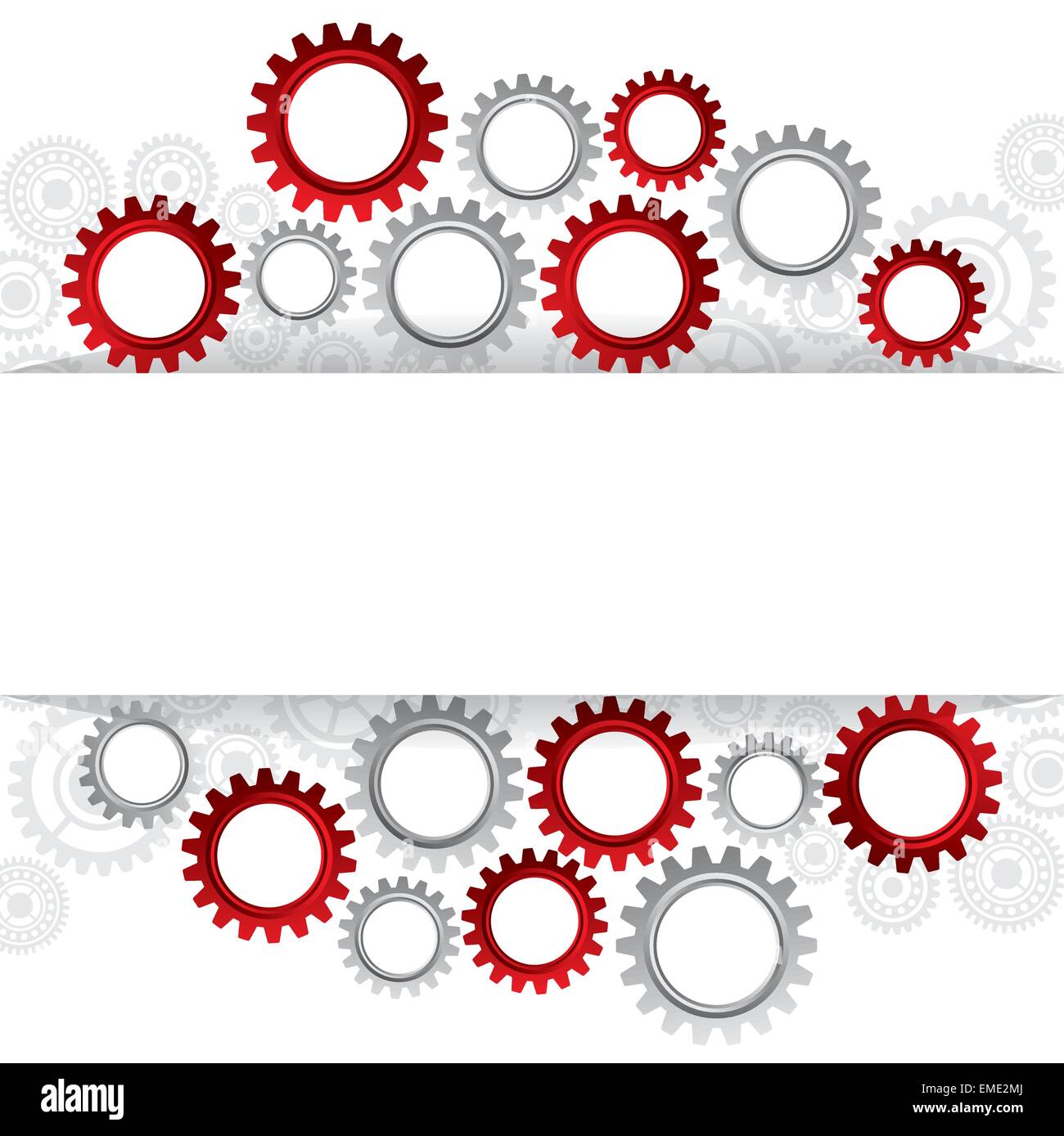 Abbildung abstrakt Webdesign mit textfreiraum im Zahnrad Stock Vektor