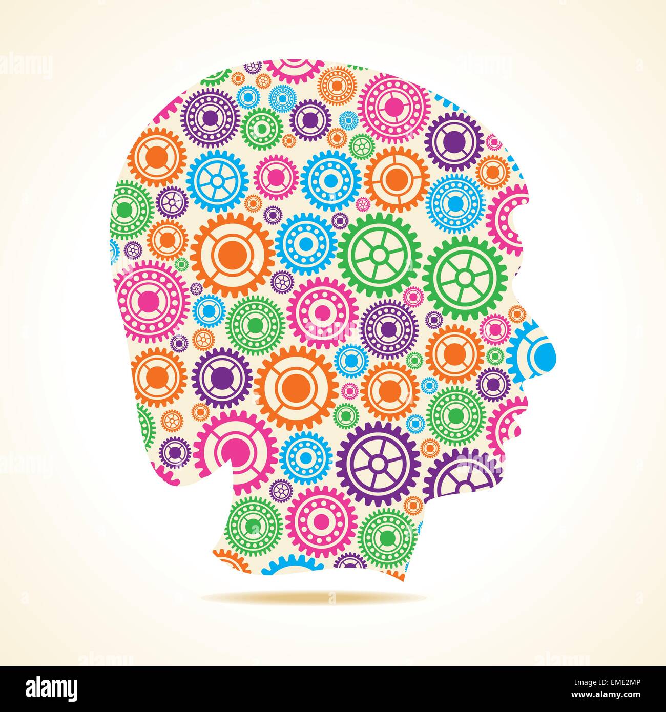 Gruppe von bunten Gänge machen einen männliches Gesicht Lager Vektor Stock Vektor