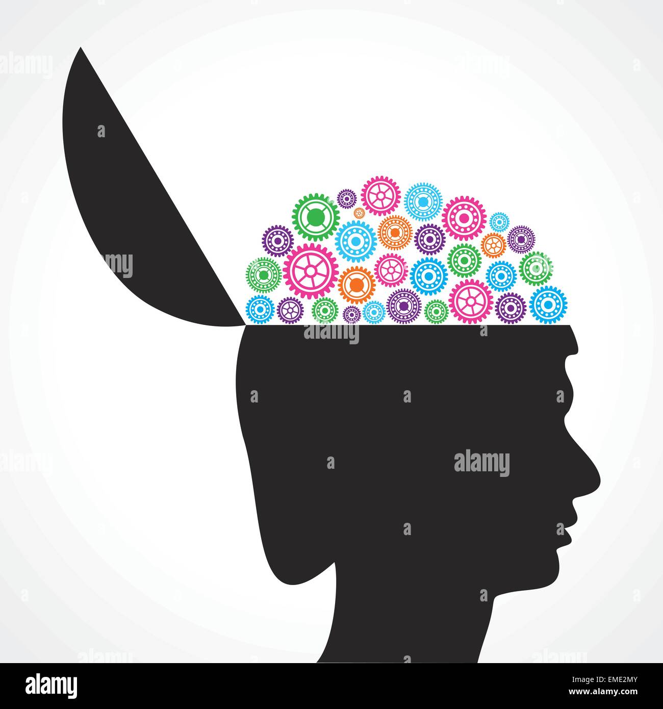 Denken der Mechanik Konzept mit Zahnrad Rad Lager Vektor Stock Vektor