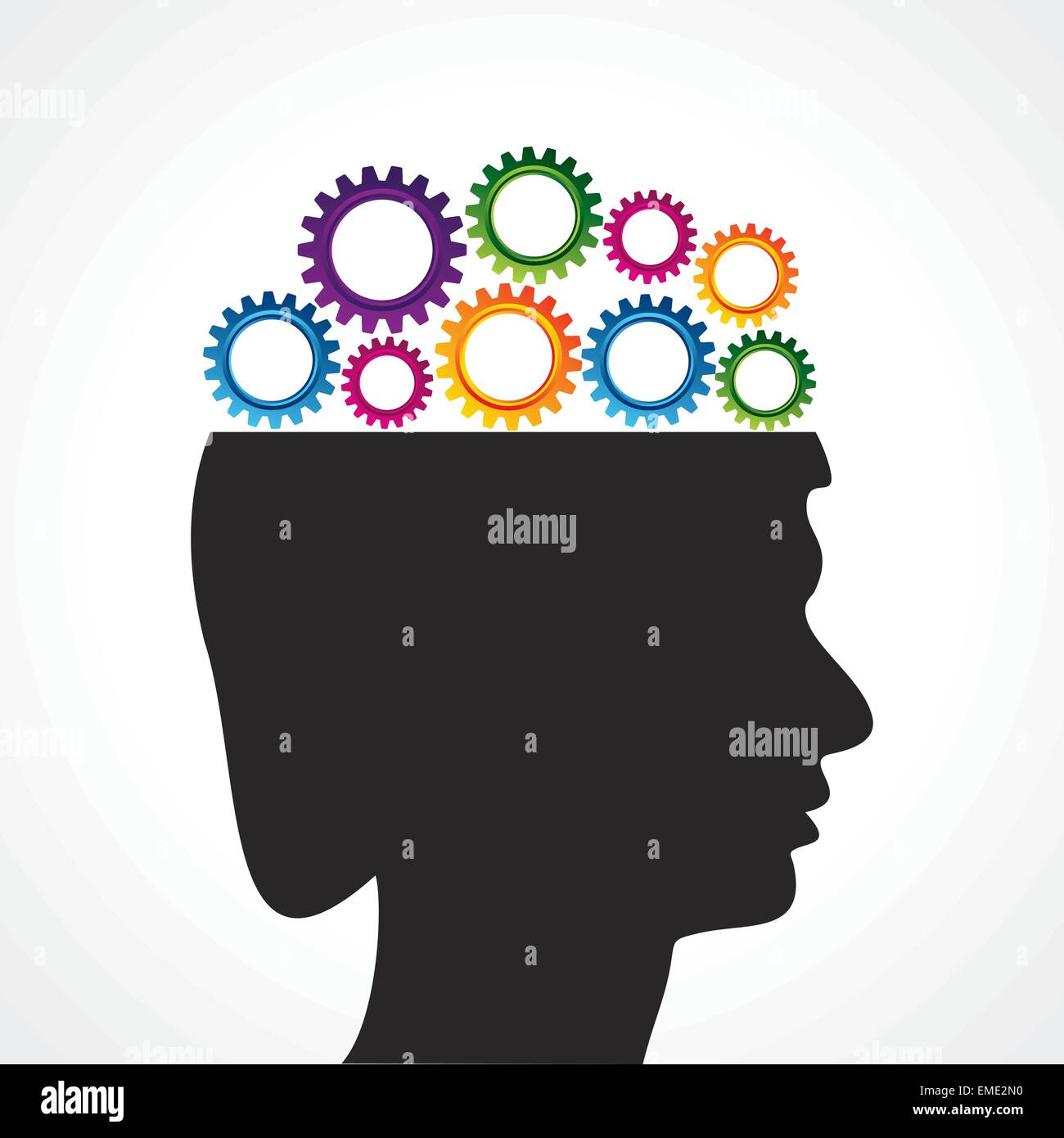 Denken der Mechanik Konzept mit Zahnrad Rad Lager Vektor Stock Vektor