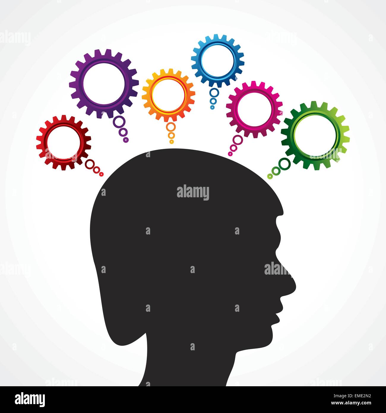 Denken der Mechanik Konzept mit Zahnrad Rad Lager Vektor Stock Vektor