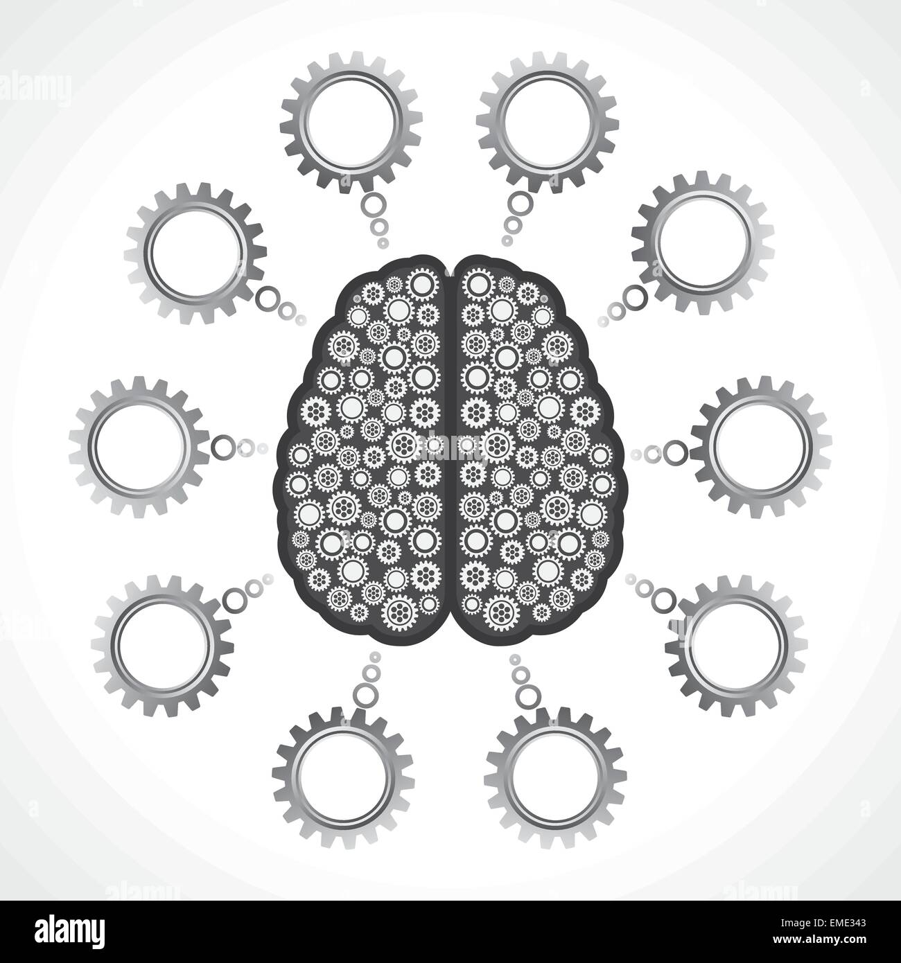 Denken der Mechanik Konzept mit Zahnrad Rad Lager Vektor Stock Vektor