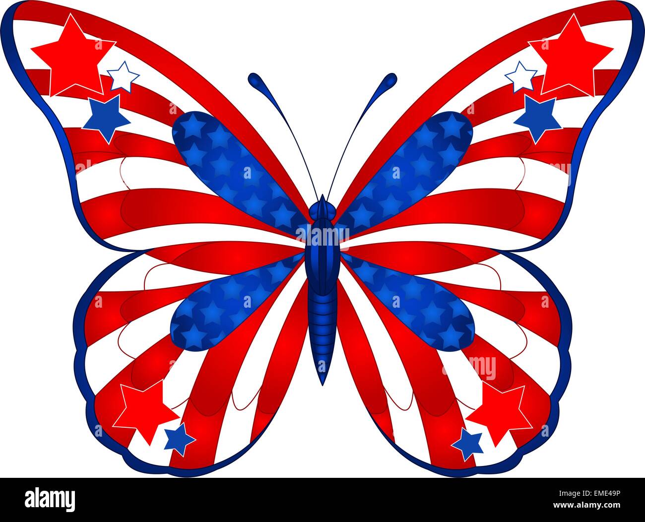 USA-Schmetterling Stock Vektor