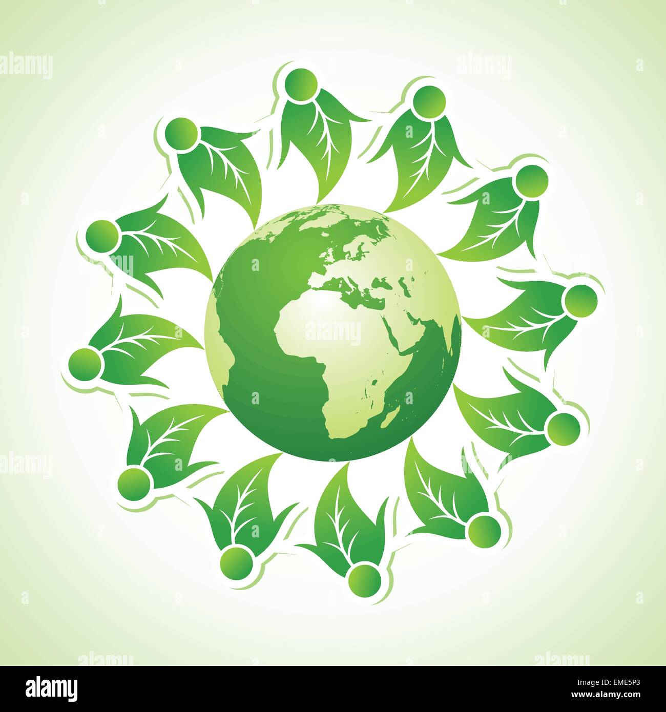 Ökologie-Konzept mit Globus Lager Vektor Stock Vektor