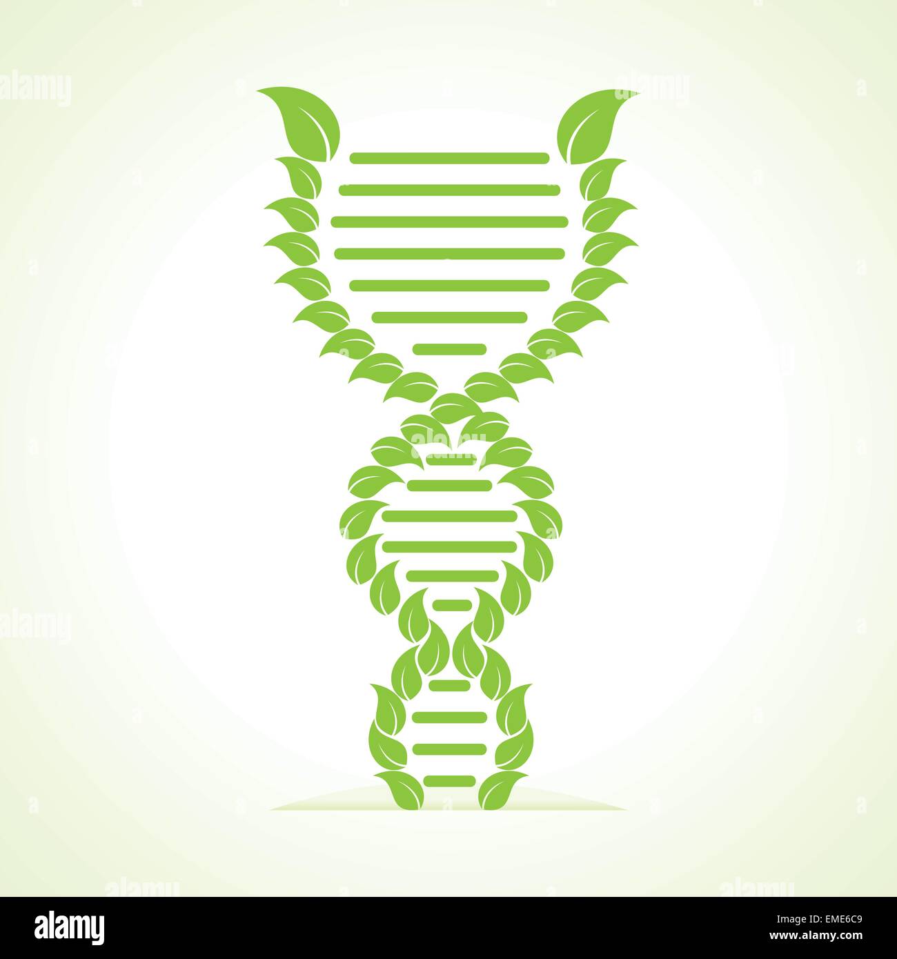 Ökologie-Konzept - Blätter machen einen DNA-Strang Stock Vektor