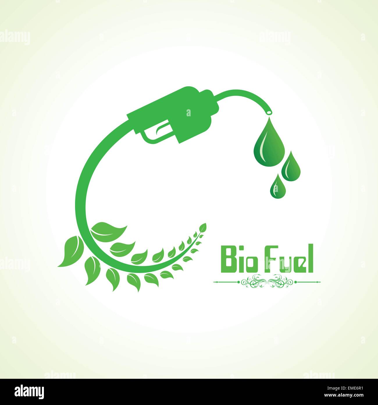 Bio-Kraftstoff-Konzept mit Düse Stock Vektor