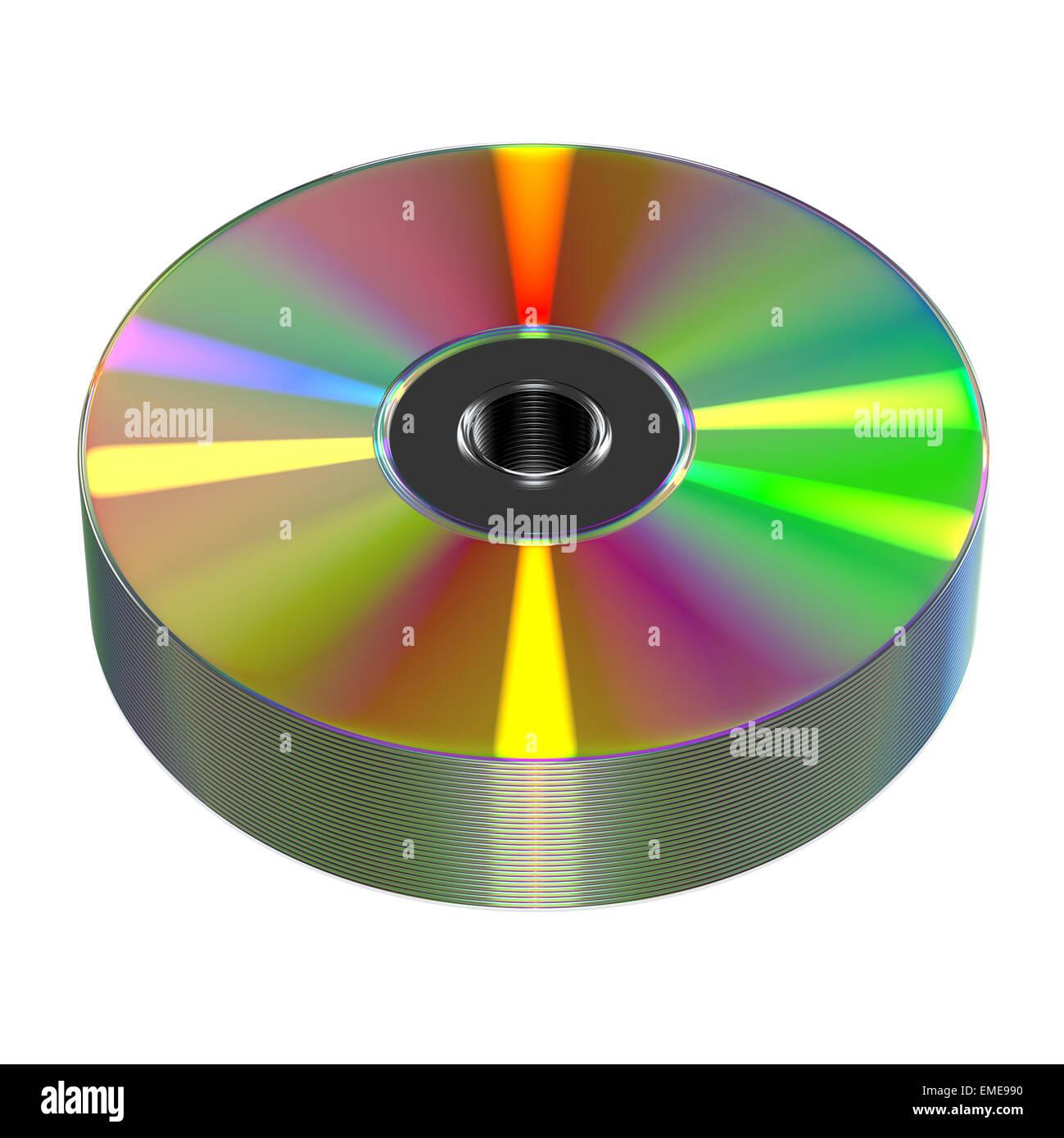 Kurz Für Cd Oder Dvd CD- oder DVD-Laufwerk auf weißem Hintergrund, Abbildung Stockfotografie