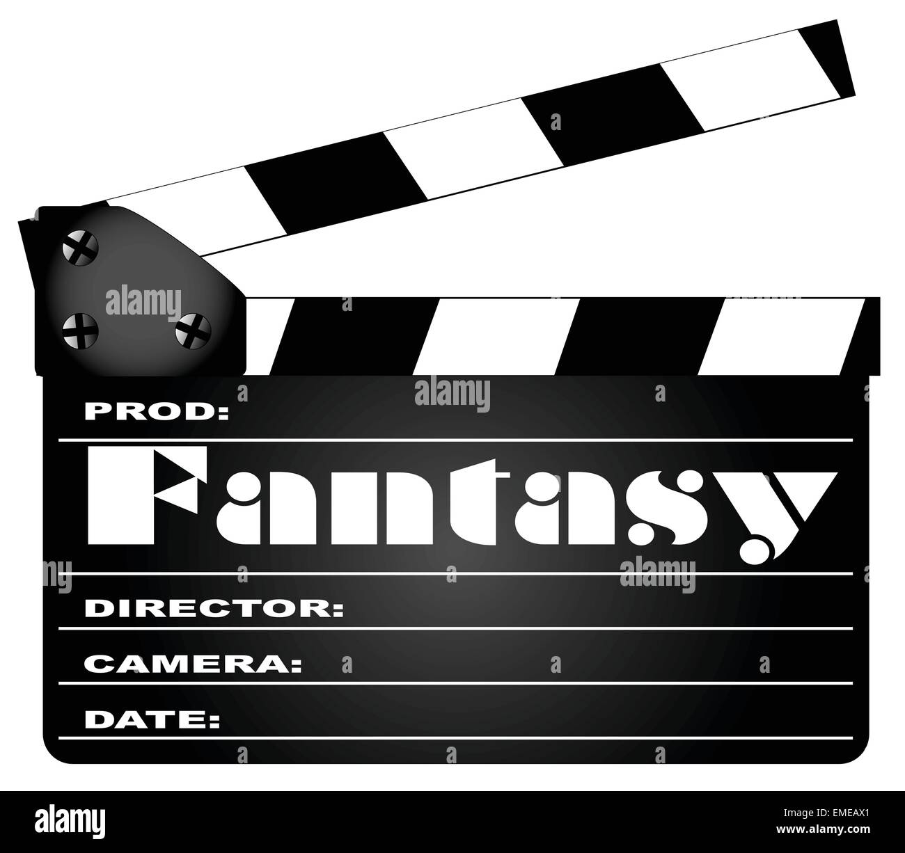 Fantasy Filmklappe Stock Vektor
