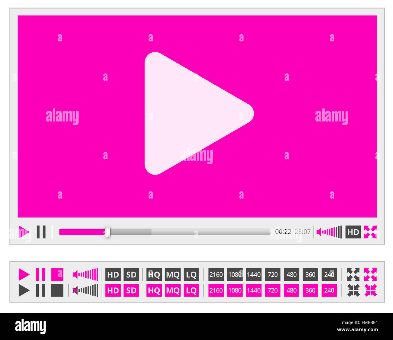 Video-player Stockfoto
