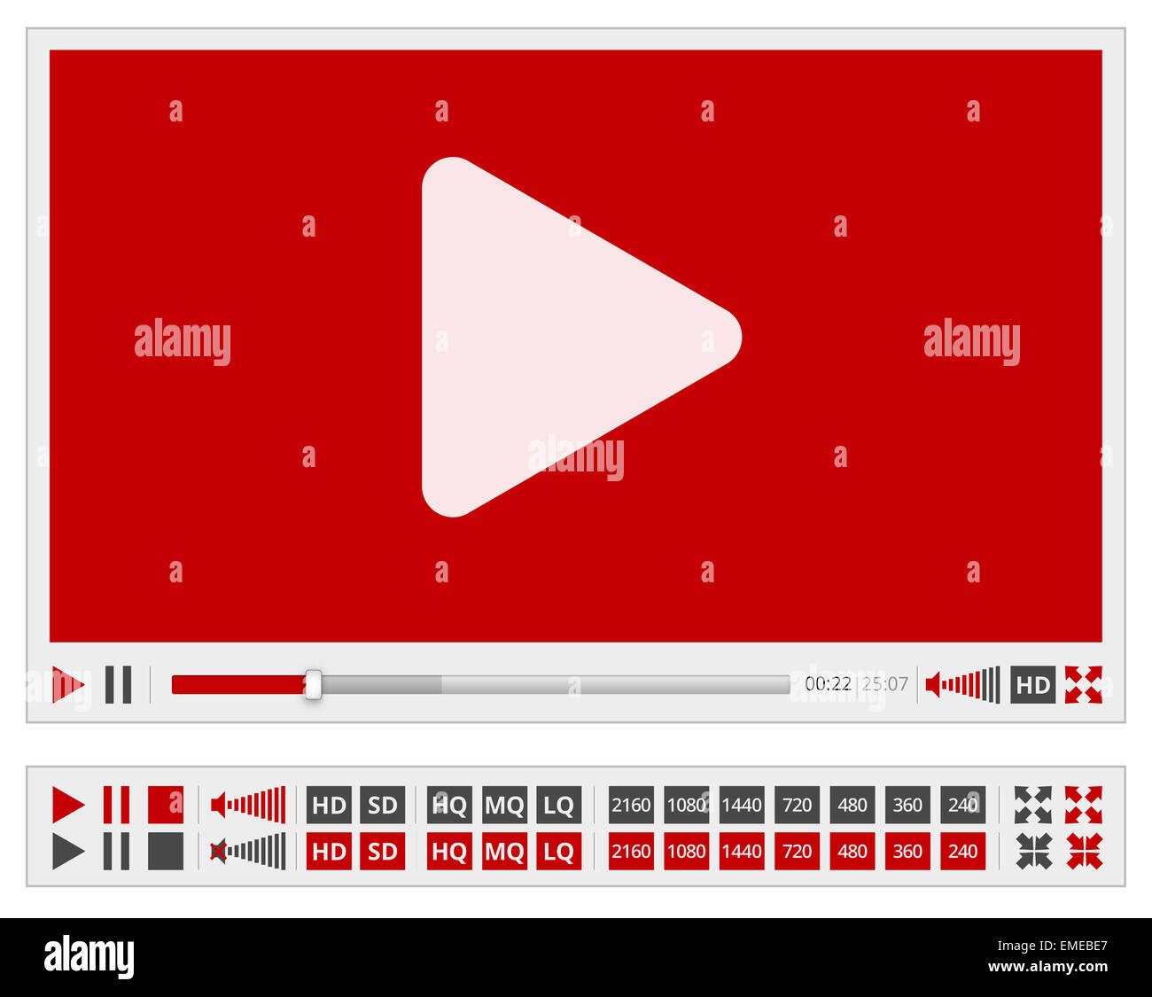 Video-player Stockfoto