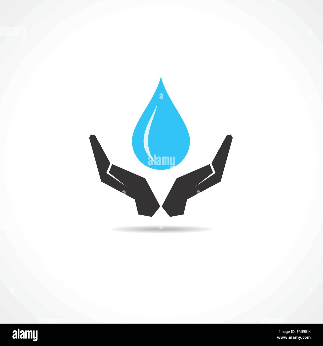 Schützende Hand Wasser-Vektor Stock Vektor