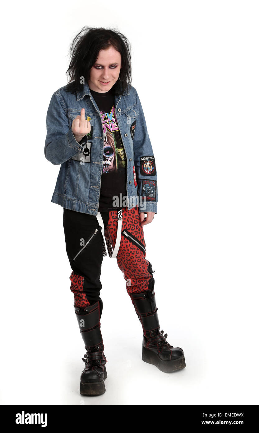 Punk-Kerl im Studio 13. April 2015 Stockfoto