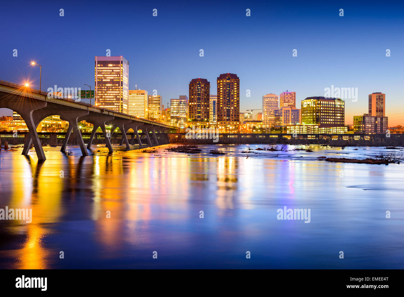 Die Innenstadt von Skyline von Richmond, Virginia, USA. Stockfoto