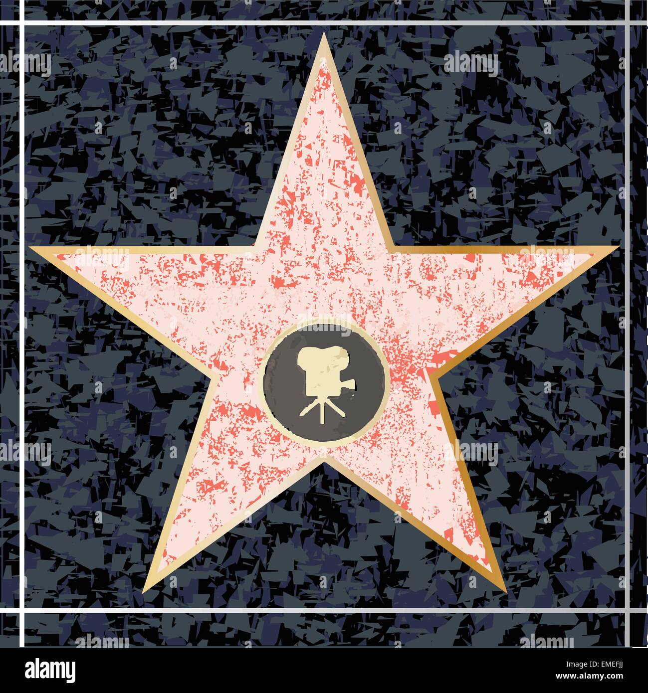 Hollywood Walk of Fame Stock Vektor