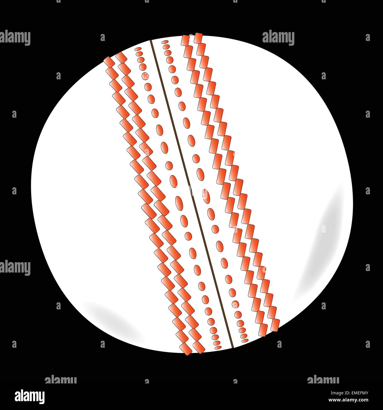 Nacht-Cricketball Stock Vektor