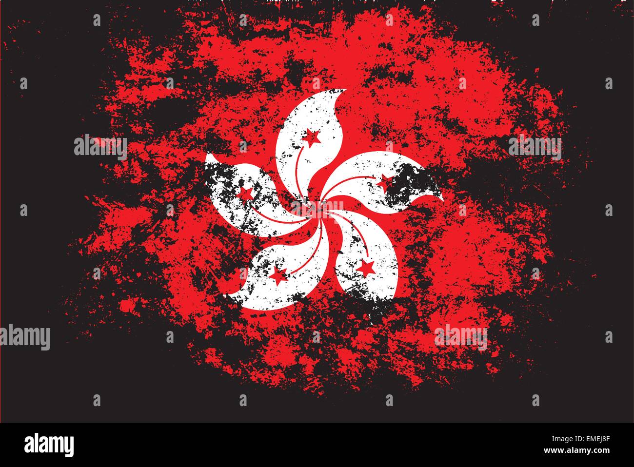 Hong Kong Flagge Stock Vektor