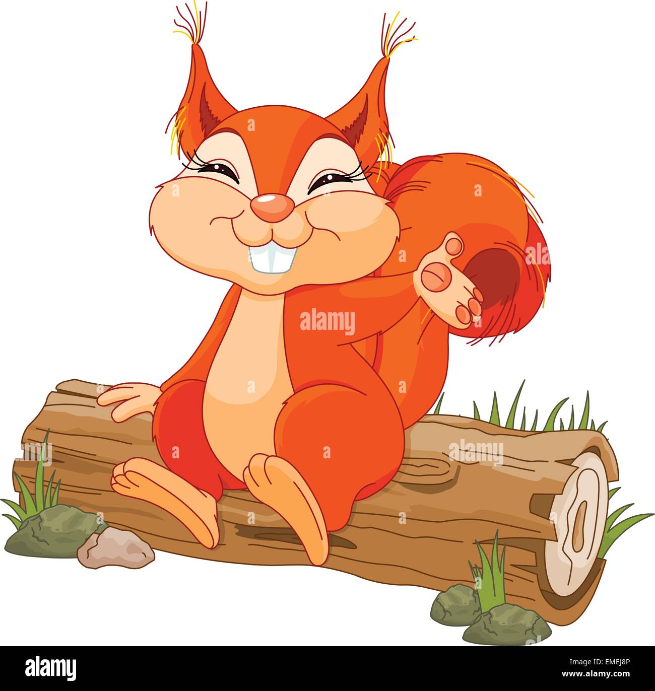 Eichhörnchen im Urlaub Stock Vektor